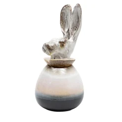 Amaaro Canopo Lepre Vaso a S bianco e nero> Vasi Figurativi