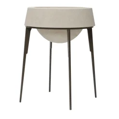 Pimar Limestone Capasa Vaso grande in ferro e pietra calcarea leccese di Silvio De Ponte> Cachepot E Portavasi