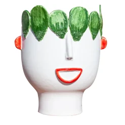 Patrizia Italiano Carmelina Street Vendor of Prickly Pears Head Vase (Venditore di fichi d'India)> Vasi Figurativi