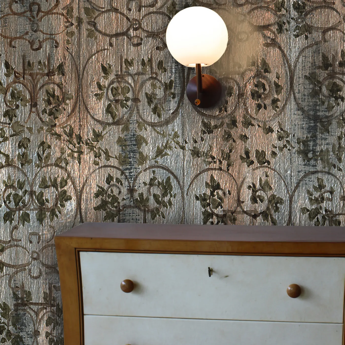 Larghevedute Carta da parati a foglia d'argento> Carte Da Parati