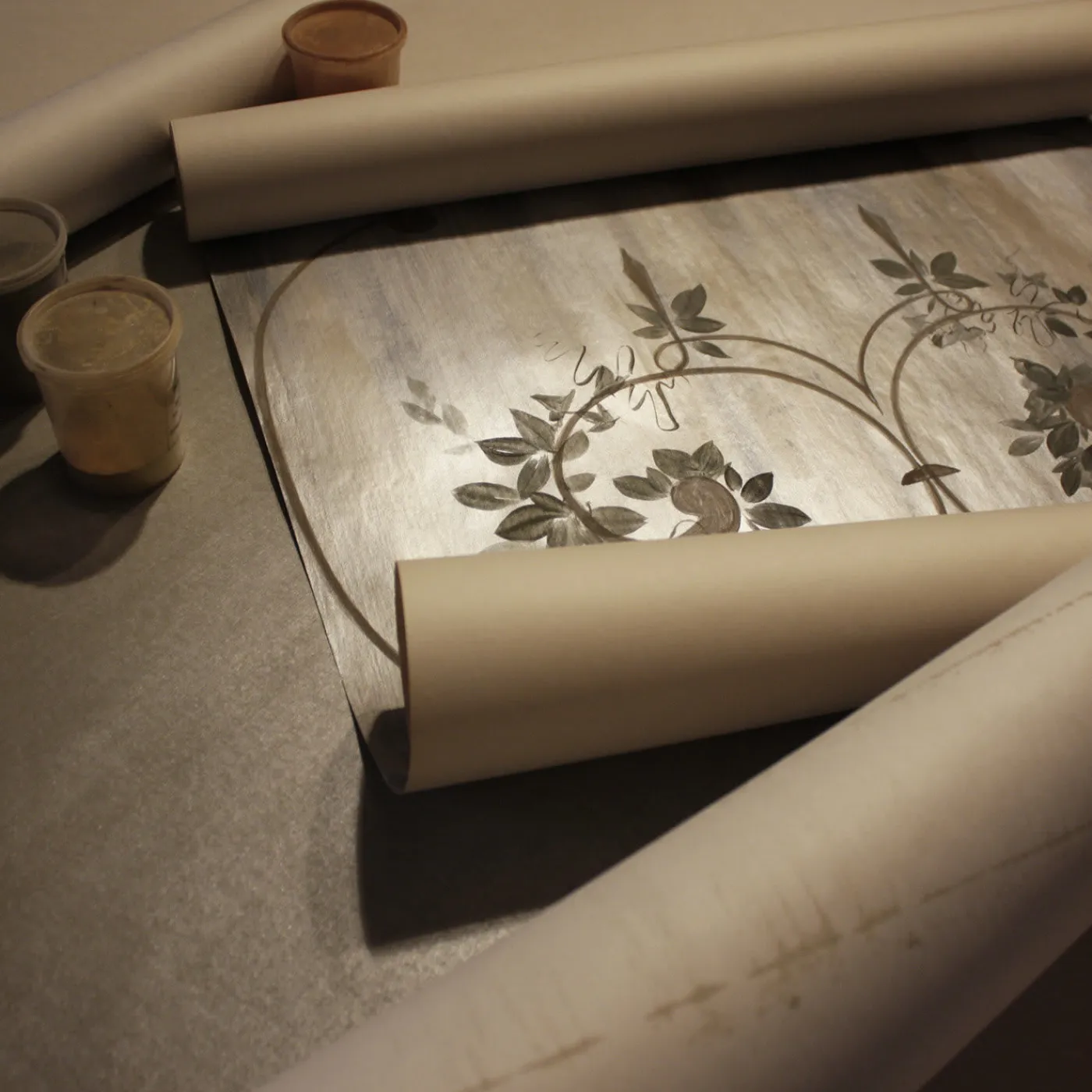 Larghevedute Carta da parati a foglia d'argento> Carte Da Parati