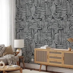 Wallpapers4Beginners Carta da parati astratta in bianco e nero><noscript><img width=