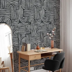 Wallpapers4Beginners Carta da parati astratta in bianco e nero><noscript><img width=