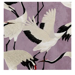 Wallpapers4Beginners Carta da Parati con Aironi Viola> Carte Da Parati