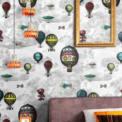 Wallpapers4Beginners Carta da Parati con Mongolfiere e Nuvole> Carte Da Parati