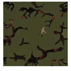 MaVoix Carta da Parati Find Me In The Dark Verde Militare di Magnus Gjoen> Carte Da Parati