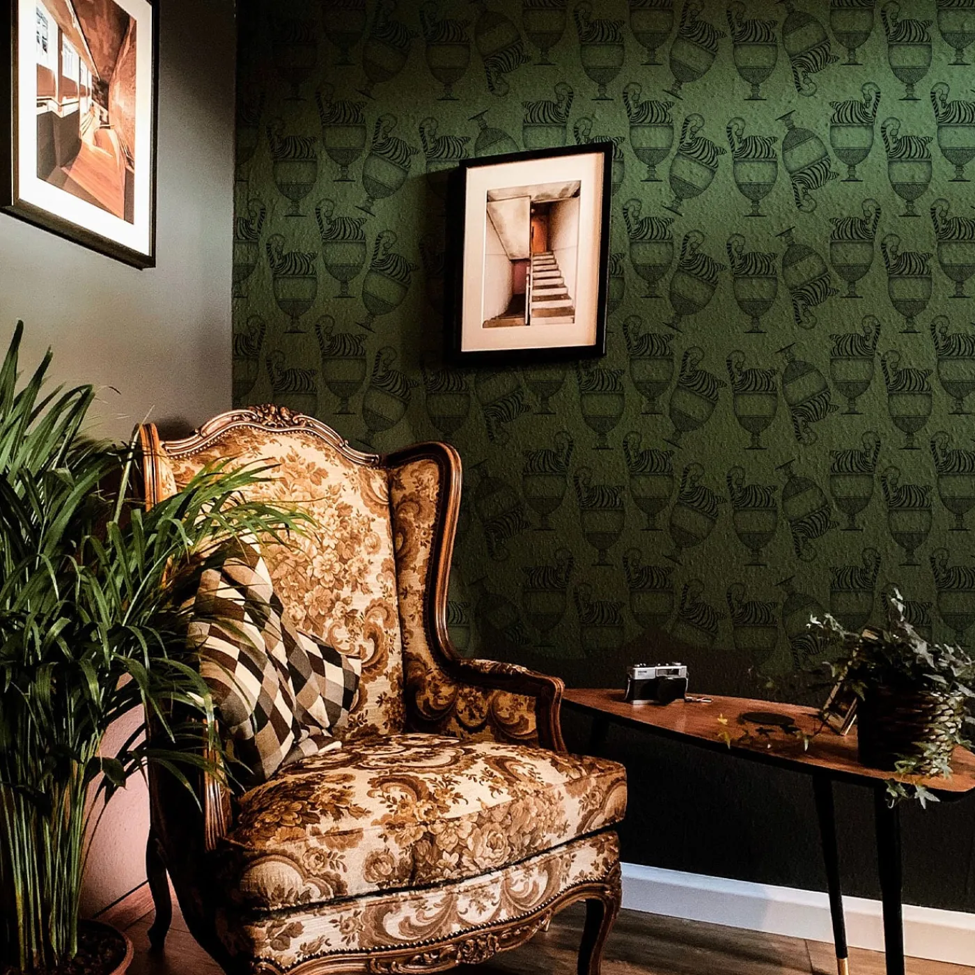 MaVoix Carta da parati Fontana Verde Muschio> Carte Da Parati