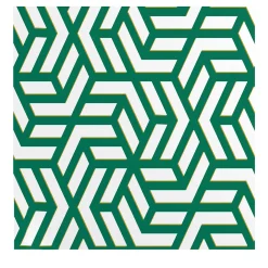 Wallpapers4Beginners Carta da Parati Geometrica Mid Century Modern Verde e Bianca> Carte Da Parati