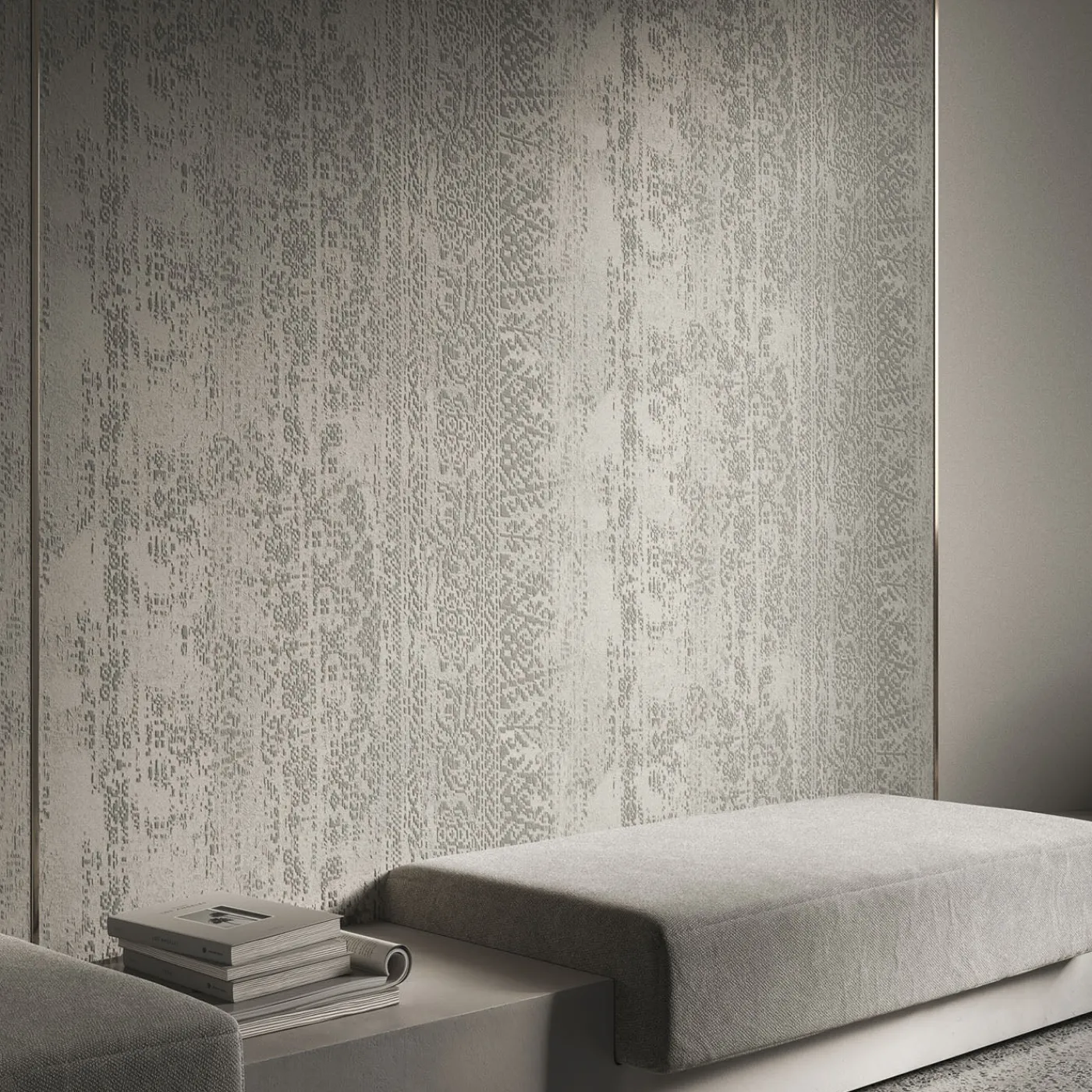Glamora Carta da parati Grigia Tracce> Carte Da Parati