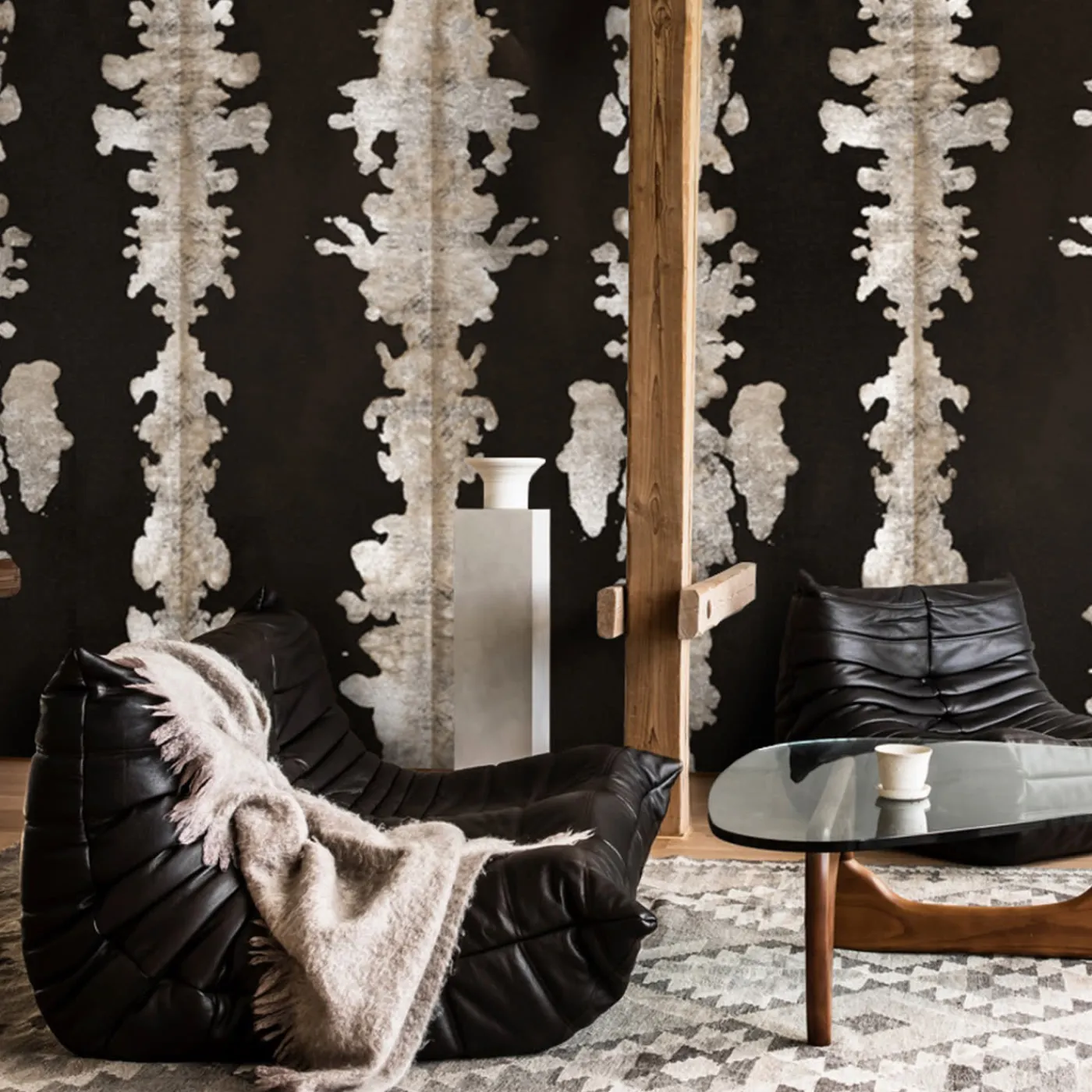 Wallpapers4Beginners Carta da parati Ink Blots Shibori> Carte Da Parati