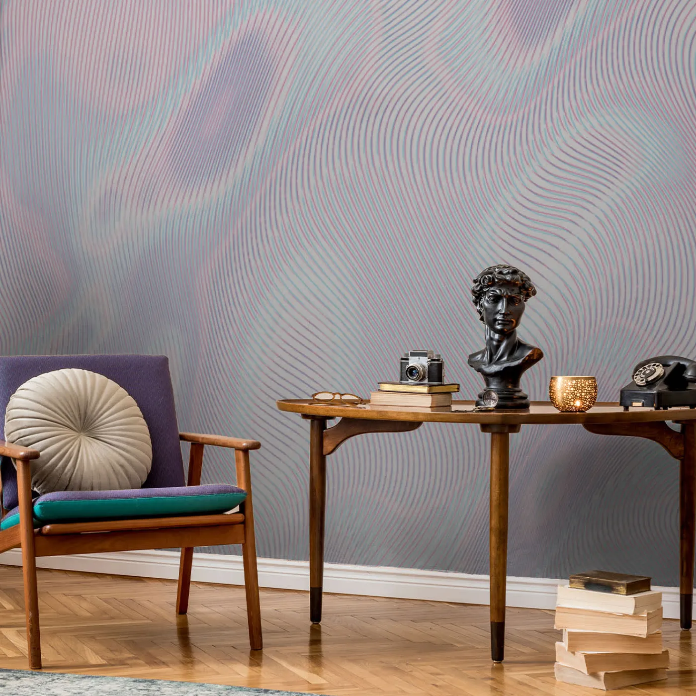 MaVoix Carta da parati Interferenze Ultraviolette di Studio Lievito> Carte Da Parati