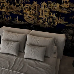 Officinarkitettura Carta da parati Japanese Toile gialla e nera> Carte Da Parati