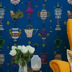 MaVoix Carta da parati Ludovica Blu Elettrico> Carte Da Parati