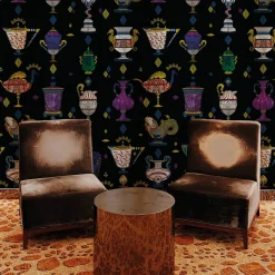 MaVoix Carta da parati Ludovica Nero Mezzanotte><noscript><img width=