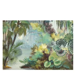 Larghevedute Carta da parati mista Green Jungle> Carte Da Parati