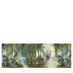 Larghevedute Carta da parati mista verde giungla> Carte Da Parati