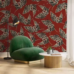 MaVoix Carta da parati Misteriosa Zebrata rossa di Leonardo Dini><noscript><img width=