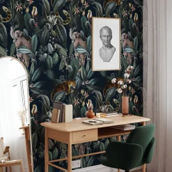 Wallpapers4Beginners Carta da parati scura della giungla selvaggia tropicale><noscript><img width=