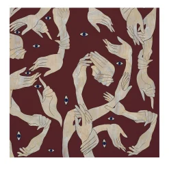 MaVoix Carta da parati Uno Nessuno Rosso Classico Borgogna di Marika Tardio> Carte Da Parati