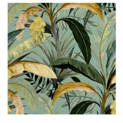 Wallpapers4Beginners Carta da parati verde e gialla con foglie di banano> Carte Da Parati