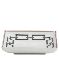 GINORI 1735 Catene Nero Ciotola quadrata> Svuotatasche