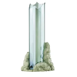 Coki Catharsis Vaso scultoreo in vetro salvia #1> Vasi Da Fiori