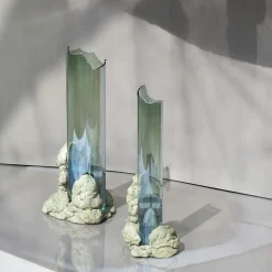 Coki Catharsis Vaso scultoreo in vetro salvia #1><noscript><img width=