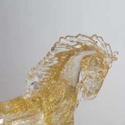 Zanetti Murano Cavallino rampante in vetro oro><noscript><img width=