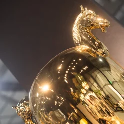 VGnewtrend Cavallo Grande Vaso decorativo dorato><noscript><img width=