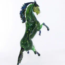 Madeforsoul Cavallo in avventurina Scultura in vetro di Murano verde><noscript><img width=
