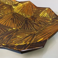 Ghirò Studio Centrotavola artistico in ambra e cristallo dorato><noscript><img width=