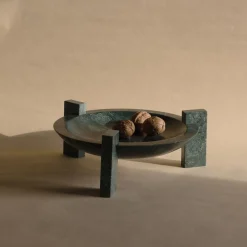 StudioNudo Centrotavola Block Stand Low in marmo verde><noscript><img width=