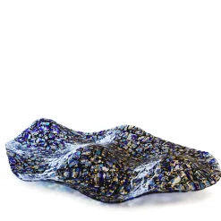 VéVé Glass Centrotavola con fiocchi blu Wave Ellisse> Centrotavola