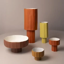 Paola Paronetto Centrotavola Coppa Ninfea Corteccia C10/Terracotta scura><noscript><img width=