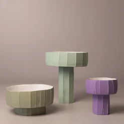 Paola Paronetto Centrotavola Coppa Ninfea Corteccia C3/Menta> Centrotavola