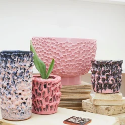 Daria Dazzan Centrotavola in Ceramica Onda Rosa Cipria Lucido><noscript><img width=