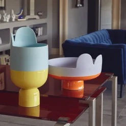 Rometti Centrotavola in Ceramica Lilla e Arancione Petali di Luca Binaglia><noscript><img width=