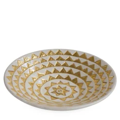 ND Dolfi Centrotavola in maiolica Triangolo> Piatti Decorativi