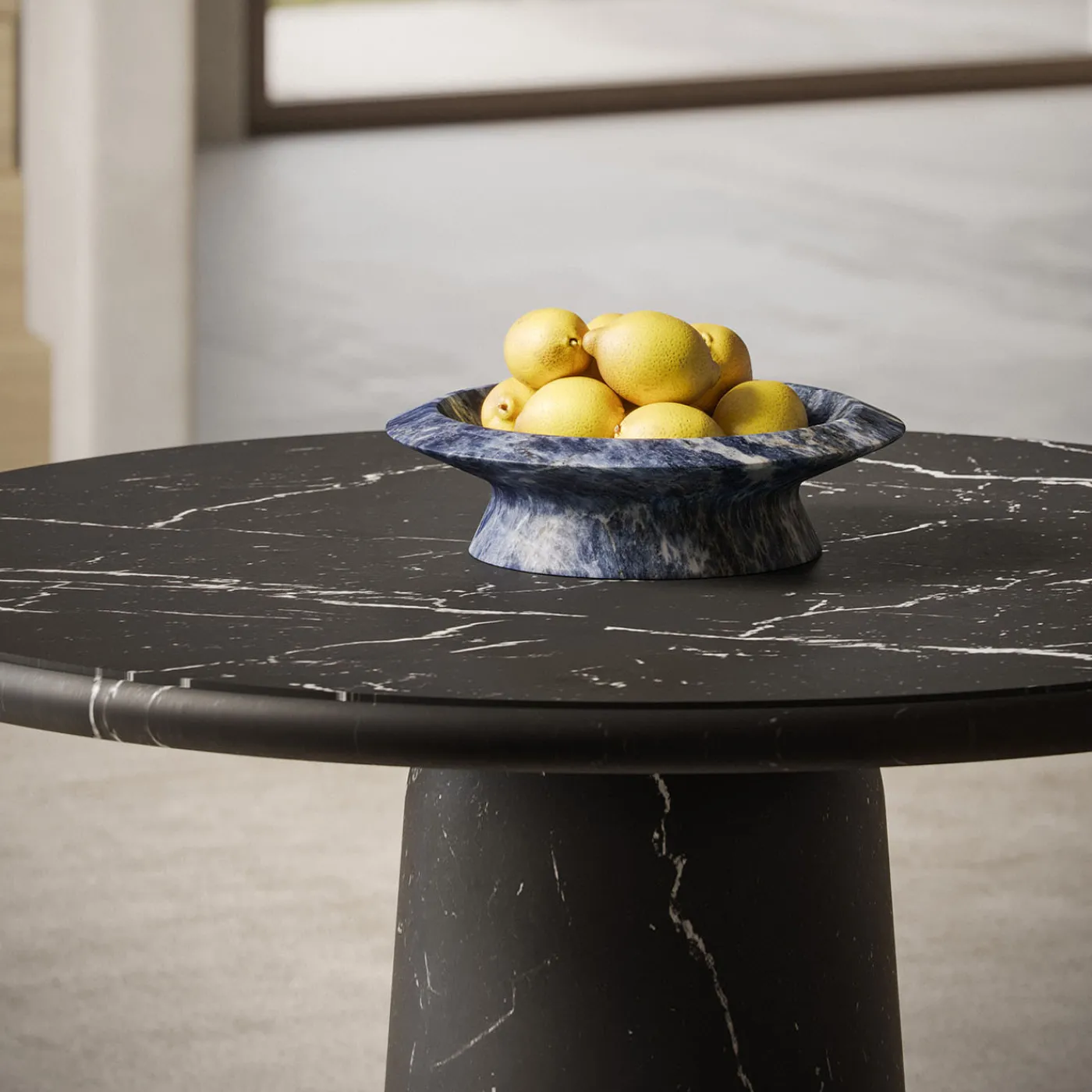 MMairo Centrotavola in marmo blu di Sodalite di Ivan Colominas> Centrotavola