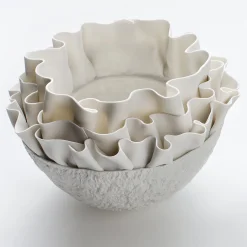 Fos Ceramiche Centrotavola in Porcellana Bianca Posidonia><noscript><img width=