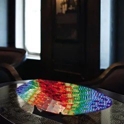 VéVé Glass Centrotavola in vetro di Murano Onda Impression di Andrea Orso> Centrotavola