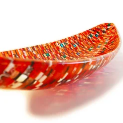 VéVé Glass Centrotavola in vetro di Murano rosso Gondola Sunshine di Andrea Orso> Centrotavola