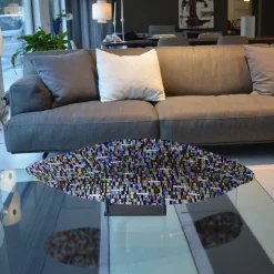 VéVé Glass Centrotavola in vetro di Murano blu Onda Sunshine di Andrea Orso> Centrotavola