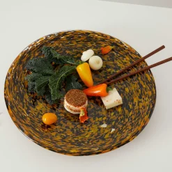 Stories Of Italy Centrotavola in vetro marrone Leopardo><noscript><img width=