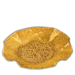 IVV Centrotavola in Vetro Oro a Scallop Lirica> Centrotavola