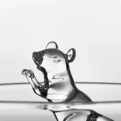 Simone Crestani Centrotavola in Vetro Trasparente Little Mouse #2><noscript><img width=