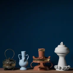 Bitossi Ceramiche Centrotavola marrone e oro in stile vintage di Pierre Marie Agin><noscript><img width=