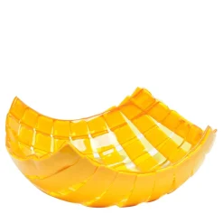 Corsi Design Factory Centrotavola medio in rete giallo di Enzo Mari> Centrotavola