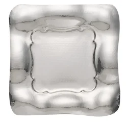 Bragagnolo Argenti Centrotavola quadrato in ottone argentato a balze> Centrotavola