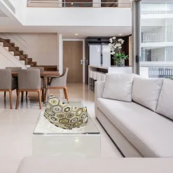 VéVé Glass Centrotavola Rombo esagonale in vetro di Murano oro di Andrea Orso> Centrotavola